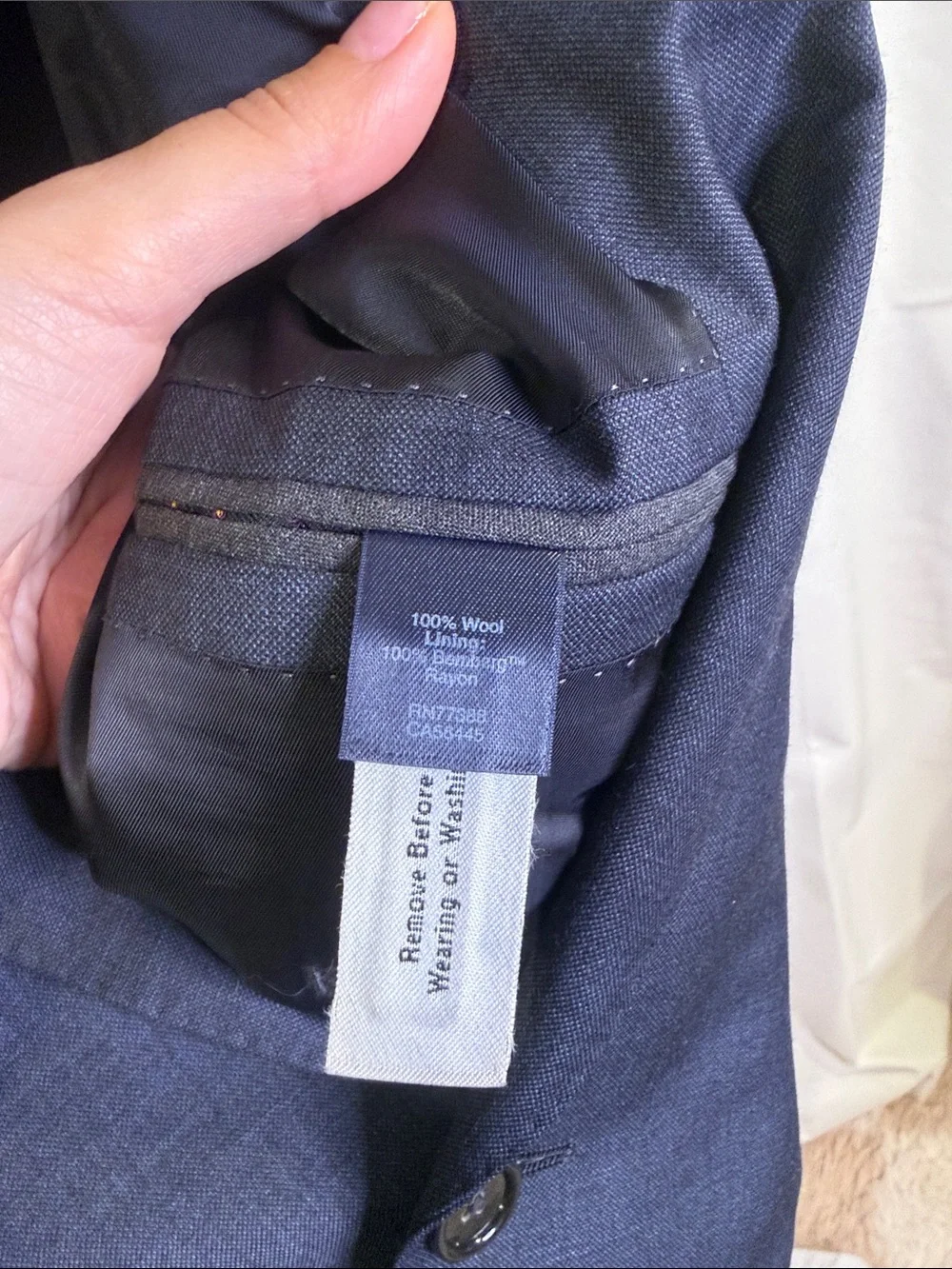 J Crew Ludlow Suit Jacket 38 Tollegno 1900 Fabric Double Vent Cotton Pique